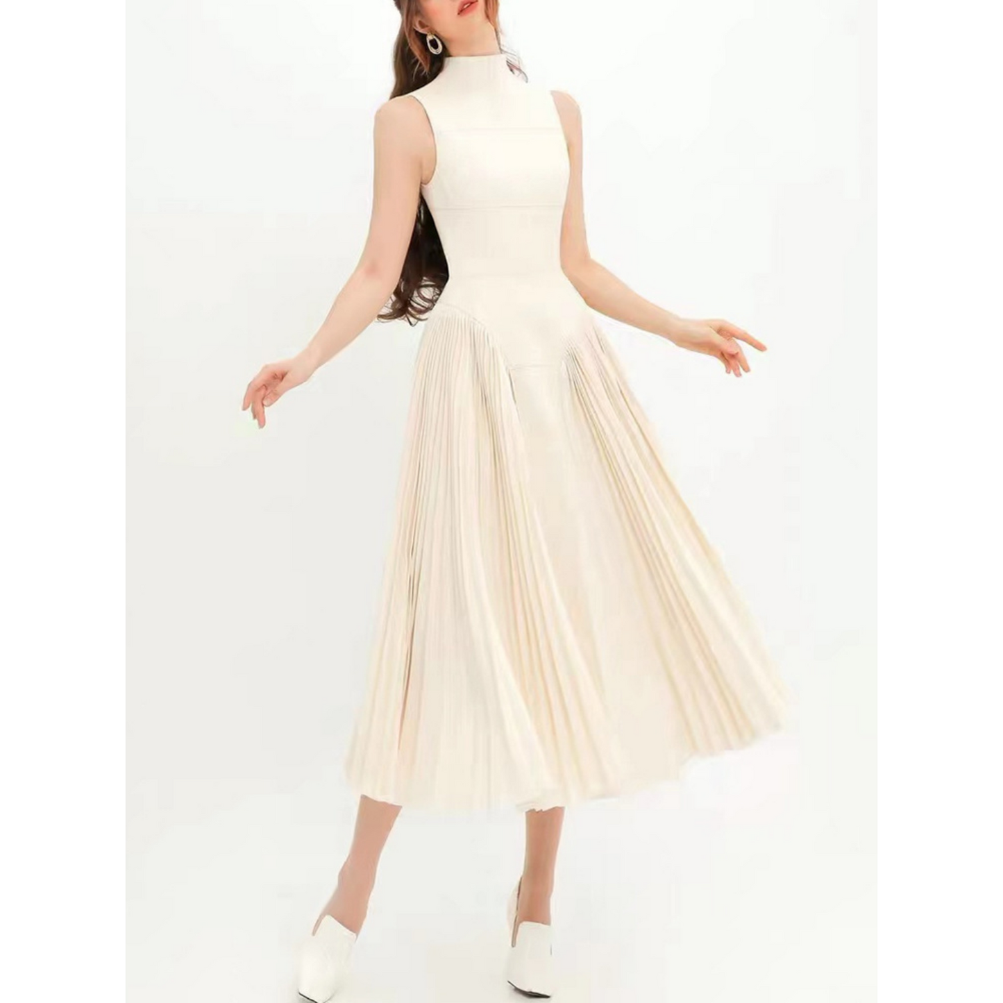 AVA | Midikleid mit Faltenrock