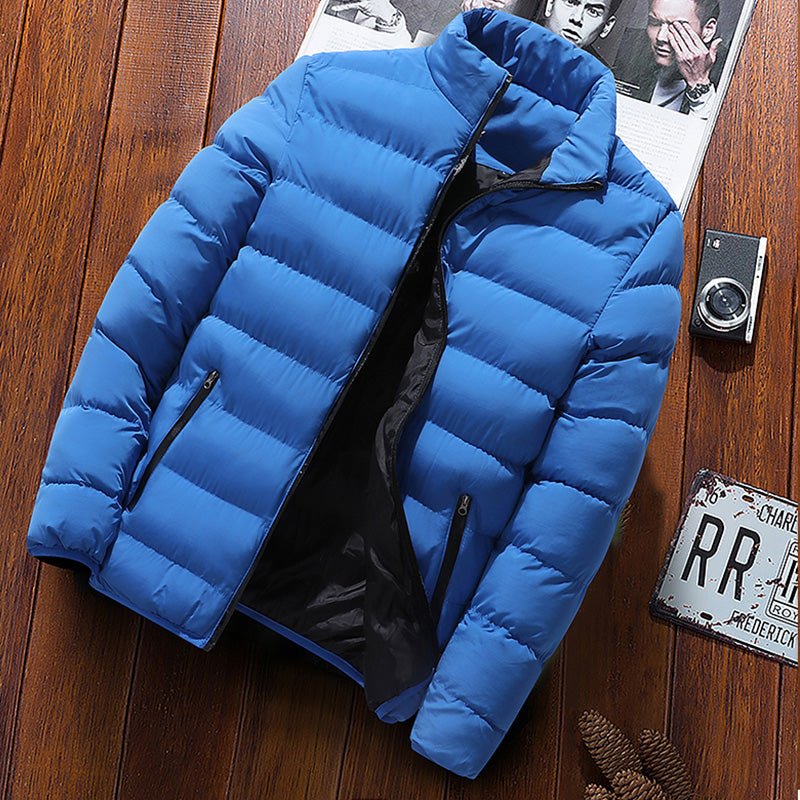 Finn™ - Blaue Winterjacke aus Baumwolle